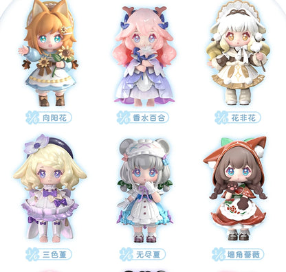 Ninizee The Secret Realm of Flowers Series  Mystery Box Dolls Kawaii Action Anime Figure Blind Box Toys Gift