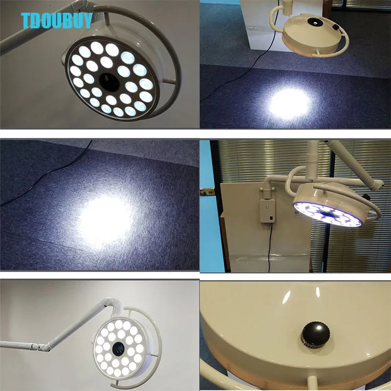 TDOUBUY LED Ceiling Surgical Exam Light Shadowless Lamp Pet Surgery Dental Department 72W Super Brightness  (90V-240V) 800mm