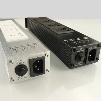 4-bit Universal Socket 10A 220V Power Filter Power Purifier is Applicable to British American European CN plug