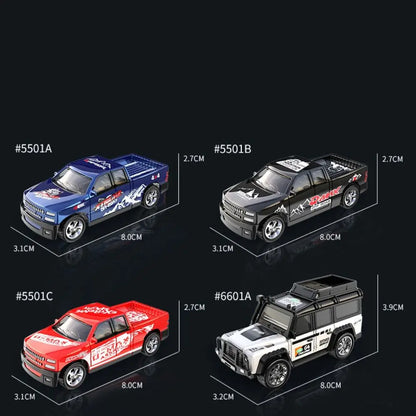 RC Cars 2.4G 5-Channel 1：64 Alloy Mini Remote Control SUV Drifts One Hour Long Endurance Electric Off-road Vehicle for Children