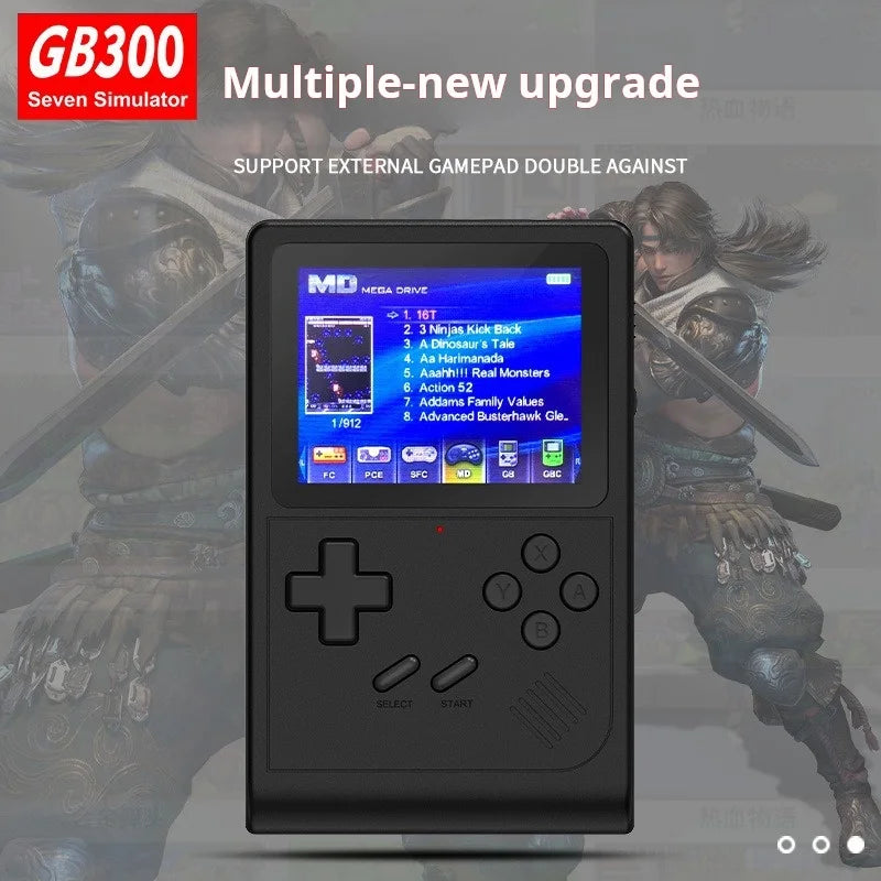 GB300 Handheld Game Console Retro Mini Portable Game Player 3.0 Inch Screen 6000 Video Games for SF/SFC/GB/GBA Support AV Output