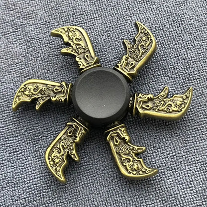 Brass Color Finger Spinner Office Desk Toys ADHD Anxiety Zinc Alloy Fidget Spinner Cool Funny Hand Spinning Adults Gift