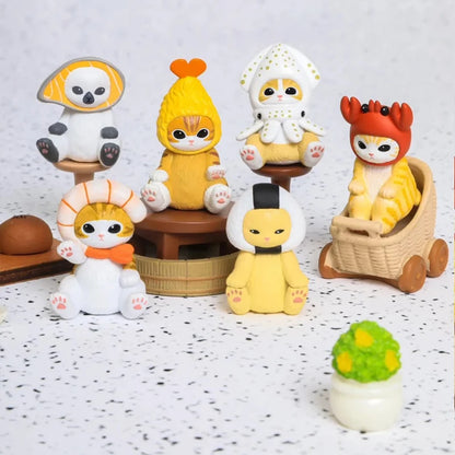 4pcs/Bag Mofusand Cats Figures Mystery Box Surprise Guess Bag Kawaii Action Figure Model Decoration Ornaments Toys Gifts for Kid