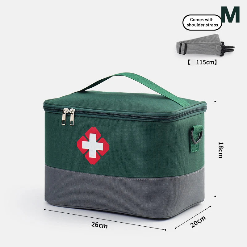 First Aid Kit Medicine Storage Bag Portable Outdoor Rescue Bag Household Large Capacity Medical Kit Storage Organizer