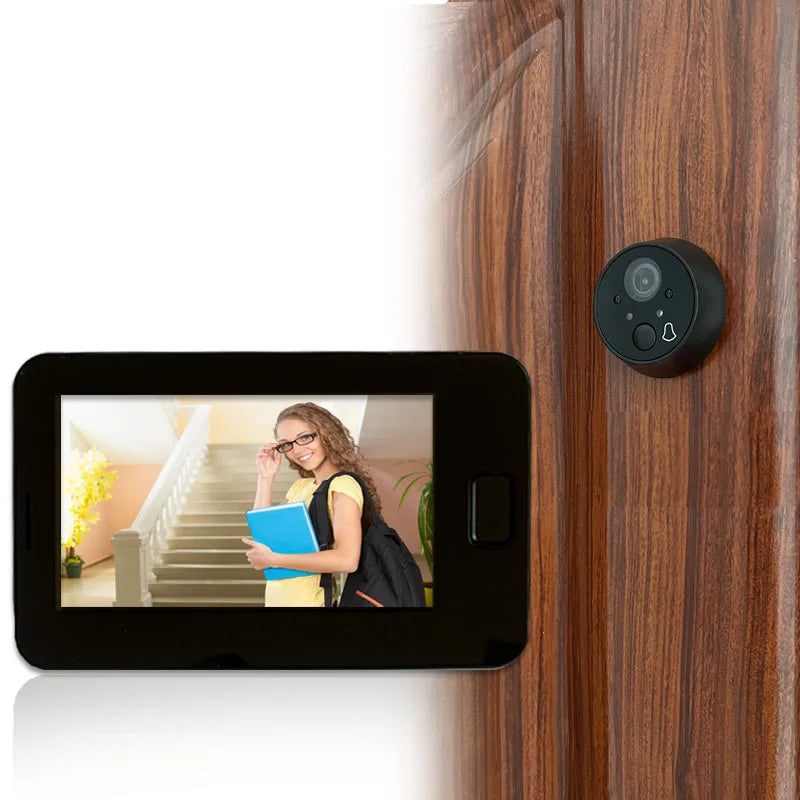 4.3 Inch video peephole Viewer IR Night Vision  HD Camera  Cat Eye Door Bell Smart HomeUltra wide angle  Video Doorbell Camera