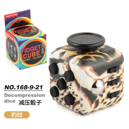 Fashion Decompression Dice Autism Adhd Anxiety Relieve Toy Adult Kids Fingertip Press Button Toys Rainbow Dice Antistress Cube
