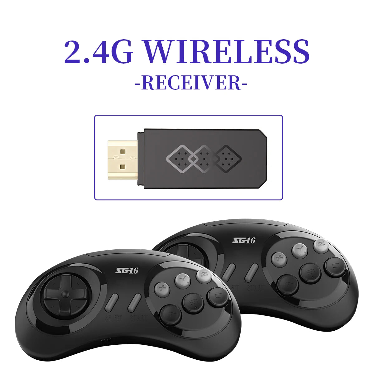 SG800 RETRO VIDEO GAME CONSOLE HD GAME STICK WITH 3000 GAMES FOR SEGA WIRELESS CONTROLLER 16BIT CONSOLA DE VIDEOJUEGOS FOR NESS