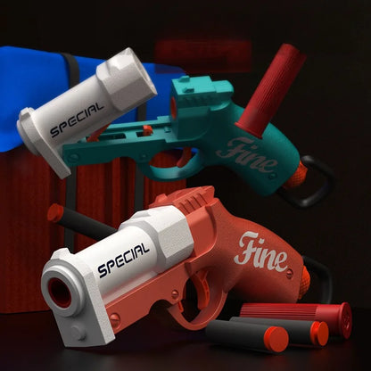 Shell Throwing Mini S686 Soft Bullet Launcher Toy Gun Airsoft Foam Bullet Blaster CS Outdoor Weapon Children Pistol