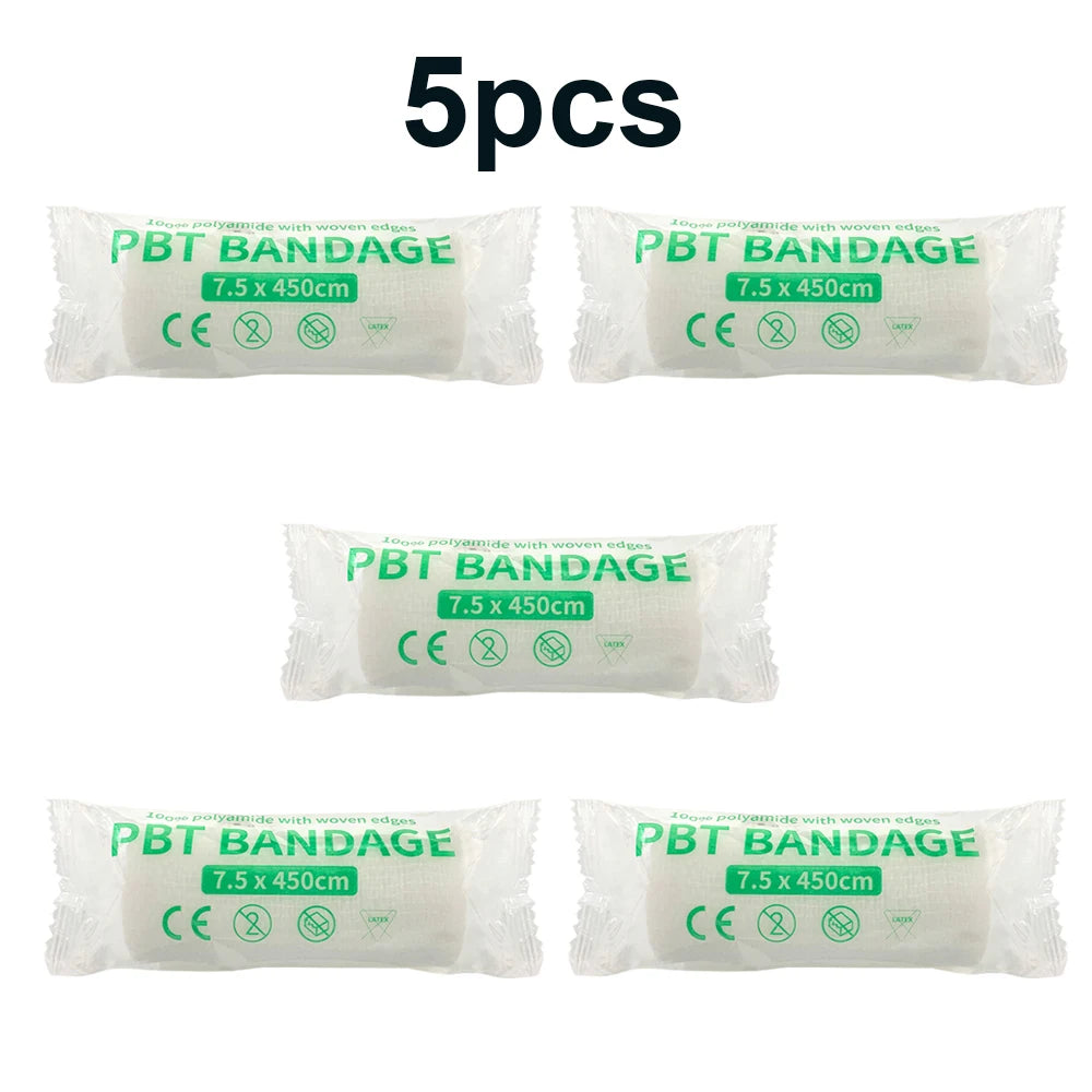 5/10/20pcs/lot 7.5cm X 4.5m Cotton PBT Elastic Bandage Medical Supply Conforming First Aid Gauze Wound Dressing Emergency Care