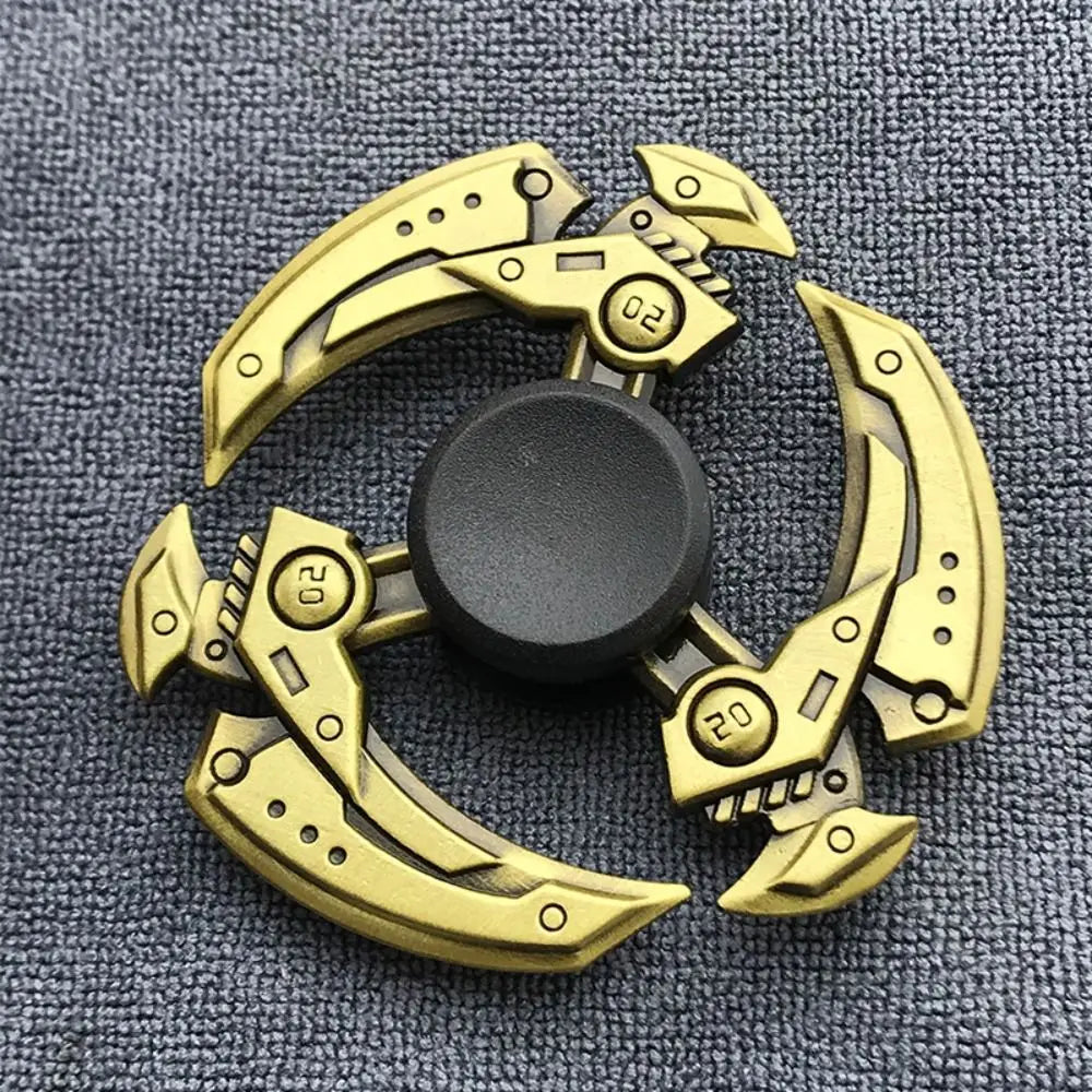 Brass Color Finger Spinner Office Desk Toys ADHD Anxiety Zinc Alloy Fidget Spinner Cool Funny Hand Spinning Adults Gift