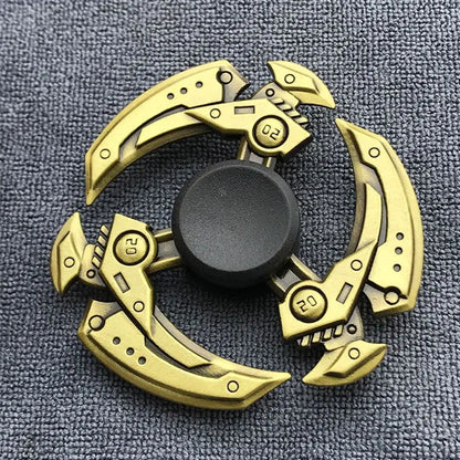 Brass Color Finger Spinner Office Desk Toys ADHD Anxiety Zinc Alloy Fidget Spinner Cool Funny Hand Spinning Adults Gift