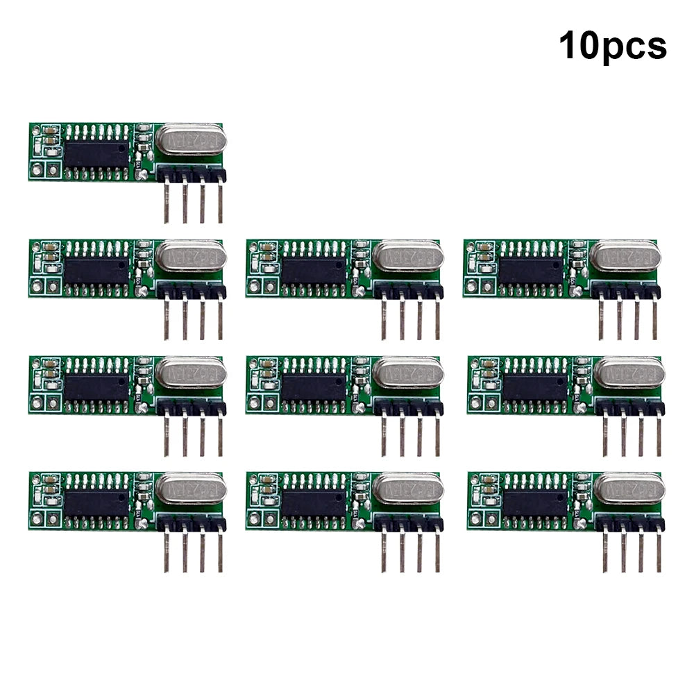 QIACHIP 433Mhz RF Transmitter and Receiver Superheterodyne ASK 433 Mhz Module With Antenna For Arduino Uno Wireless Diy Kits