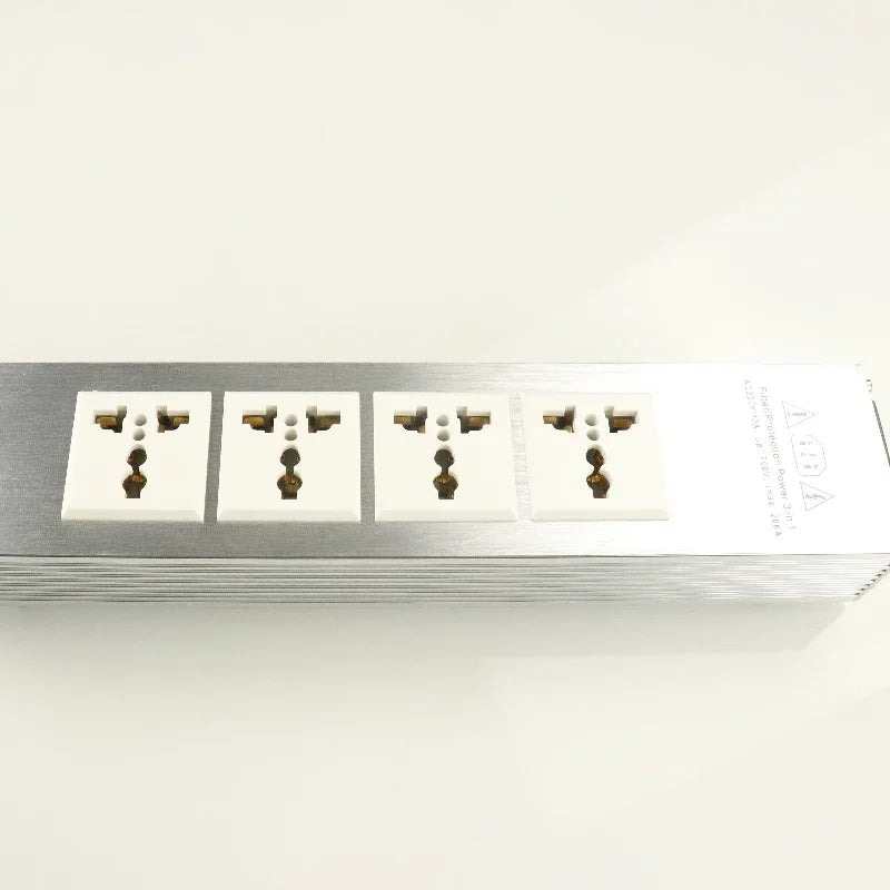 4-bit Universal Socket 10A 220V Power Filter Power Purifier is Applicable to British American European CN plug