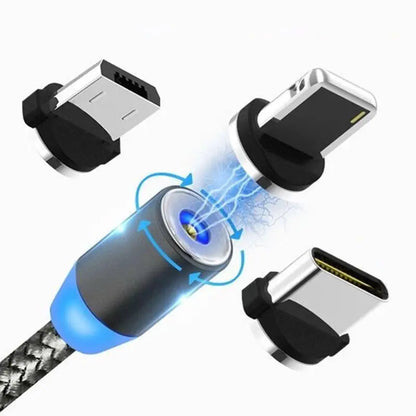 USB C Magnetic Cable Fast charge 3A Micro USB Type C 360 Magnet Fast Charger For iPhone Samsung Android Mobile Phone Cable