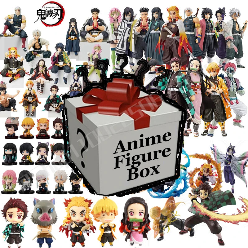 Demon Slayer Mystery Box Lucky Bag Kimetsu No Yaiba Tanjirou Action Figures Collection Model Toys for Children Blind Box Gift