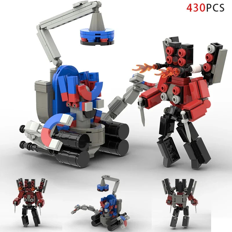 New Skibidi Toilet Weapon Titan TVMan Figure Building Block Toys For Boy Speakerman Bricks DIY Model Toy For Kid Adult Xmas Gift