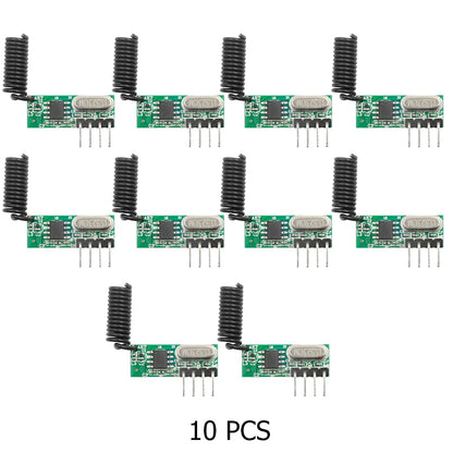 QIACHIP 433 MHz RF Receiver Superheterodyne UHF ASK RF 433.92Mhz Remote Control Module Kit Small Size Low Power For Arduino Uno