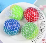 Colorful Mesh Squishy Grape Stress Ball Anti Stress Sensory Balls Squeeze Toys Decompression Anxiety Venting Gift For Kids