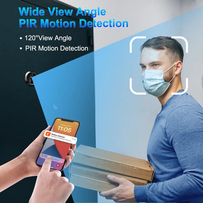 ELECTOP Tuya Smart Home Radar Doorbell With Camera Wifi Digital Door Peepholes PIR Night Vision Motion Detection Home Intercom