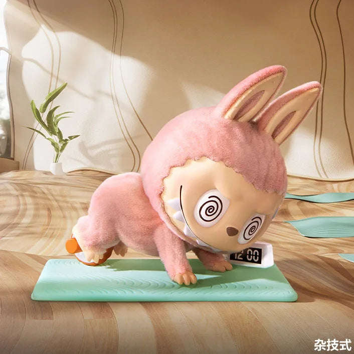 POP MART LABUBU THE MONSTERS Lazy Yoga Series Blind Box Toys Kawaii Anime Action Figure Caixa Caja Surprise Mystery Box Dolls