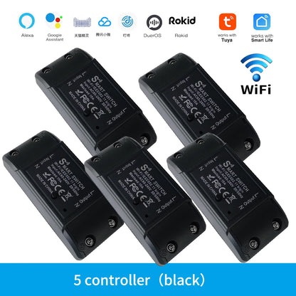 Tuya WiFi Smart Switch APP Wireless Controller Universal Breaker Timer Smart Life Work with LED Light Switch Alexa Accessories