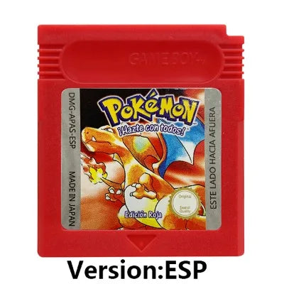 GBC 16-bit Game Video Game Cartridge Console Card Pokemon Red Blue Crystal Golden Green Silver Yellow with Multi-language