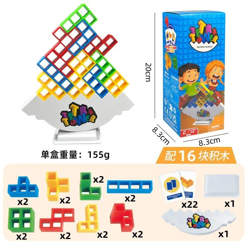 48 Tetra Tower Game Balance тетрис Tower Puzzle Board Game Kids Building Block Toys 3d puzzle block DIY Assembly Russian puzzle