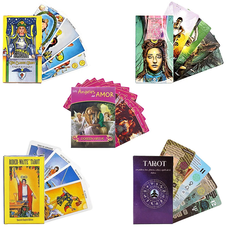 Tarot Cards Garbage Pail Kids In Spanish English Child Adult Family Gathering Game Playing Card Prophecy Card Toys Birthday Gift
