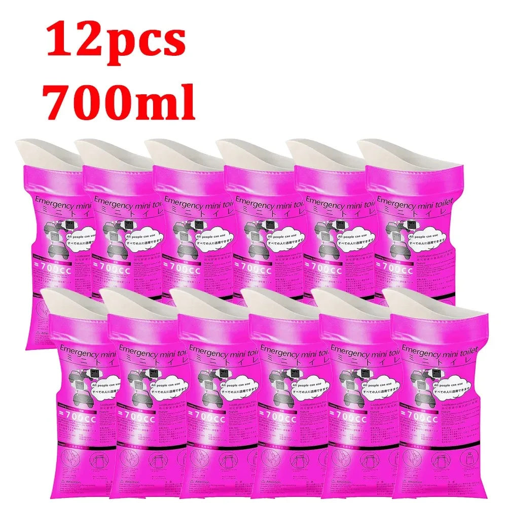 4-20pc 600/750ml Portable Urine Bag for for Men Women Kids Outdoor Camping Travel Car Jam Emergency Toilets Disposable Urine Bag