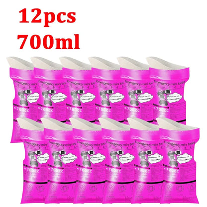 4-20pc 600/750ml Portable Urine Bag for for Men Women Kids Outdoor Camping Travel Car Jam Emergency Toilets Disposable Urine Bag