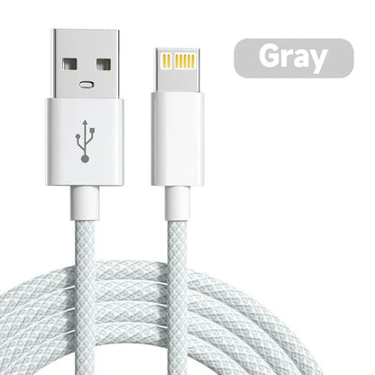 20W PD USB To iPhone Charger Cable For Apple iPhone 14 13 12 11 Pro Max mini X XS XR 8 7 6 Plus SE 2020 Fast Charging Weave Wire