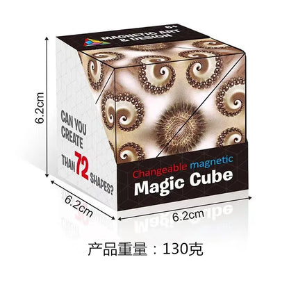 2023 Infinite magnetic cube 3D three-dimensional geometric cube children's thinking exercise educational toys