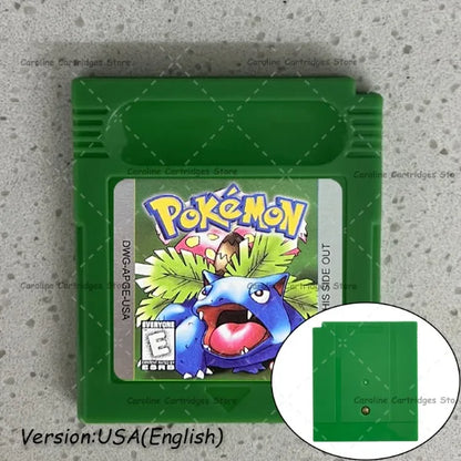GBC Video Game Cartridge Console Card Pokemon Blue/Crystal/Green/Gold/Red/Silver/Yellow Full-size Chip with Multi-language