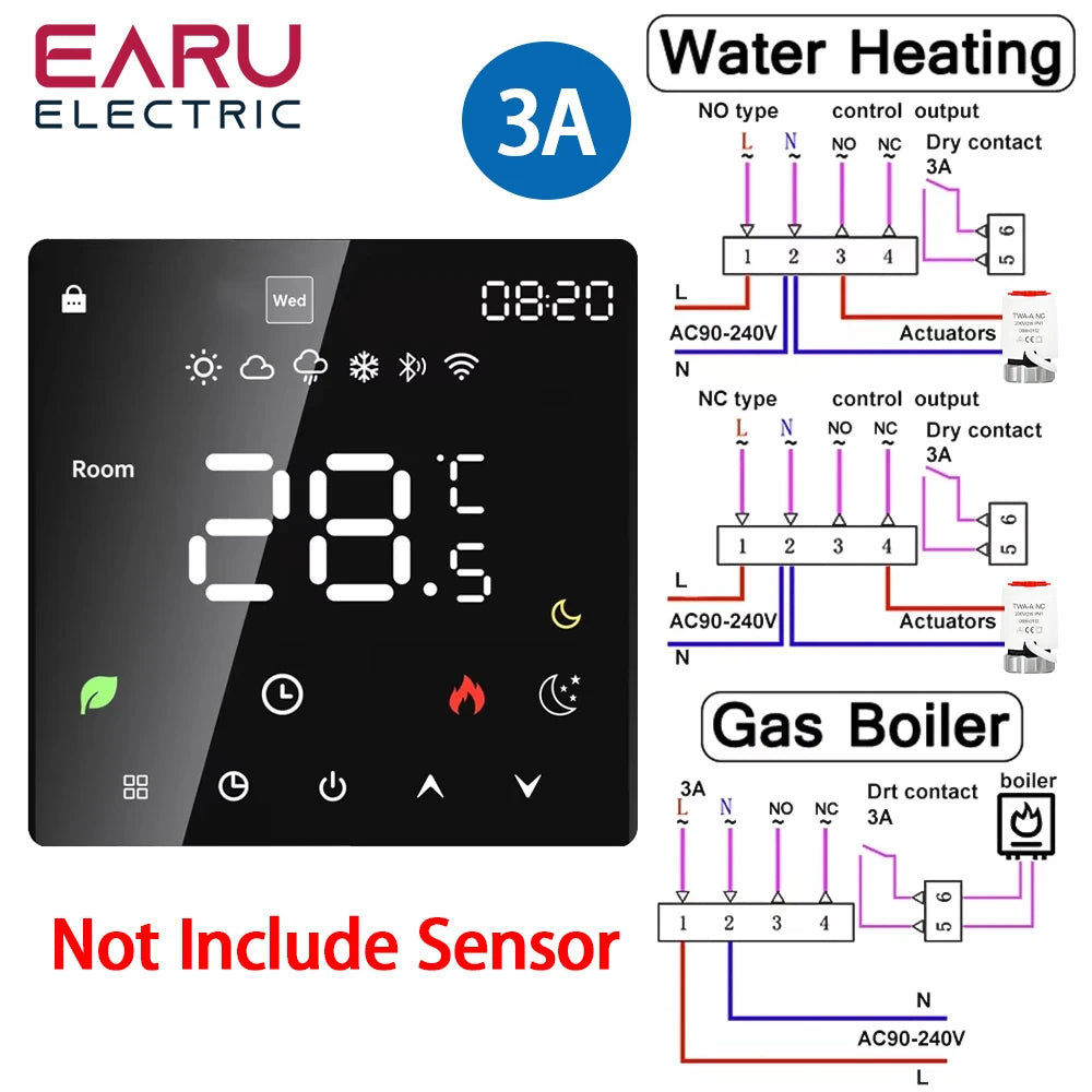 Tuya WiFi Smart Thermostat Electric Floor Heating TRV Water Gas Boiler Temperature Voice Remote Controller for Google Home Alexa