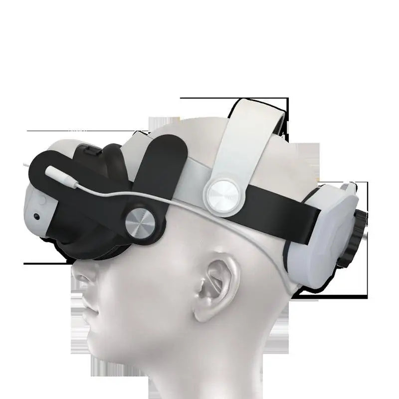 VR Head Strap Comfortable Sponge Headwear Charging Headset With Built-In 8000mAh Batteries For Meta-Ques-t 3 VR Accessories