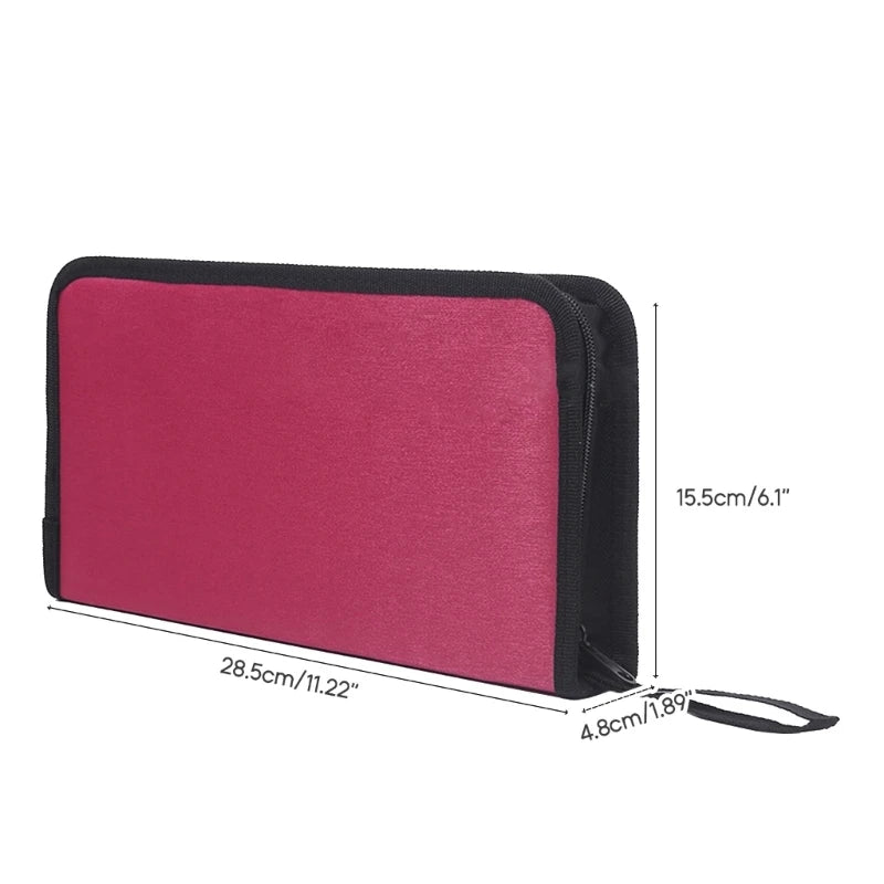 80Pcs CD DVD Discs Mercerized Fabric Handbag CD Storage Case- CD/DVD Case Organizer Case DVD Booklet CD Holder