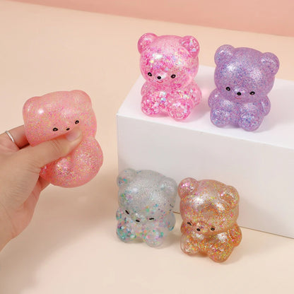 1PC New Maltose Syrup Mini Bear Decompression Ball Toys Cute Animal Anti-stress Fidget Decompression Ventilation Squeeze Toy