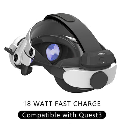 GOMRVR Comfort Battery Halo Head Strap Compatible with Meta Quest 3S Replancement of Elite Strap Enhanced Playtime and Support