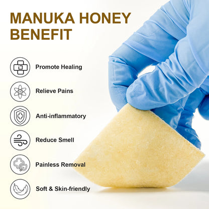 2"x2" 10pcs Manuka Honey Calcium Alginate Wound Dressing High Absorbency Honey Wound Bandages for Wound Care