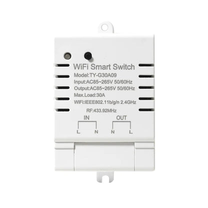 30A Tuya WiFi Smart Switch  High-Power DIY Breaker  Remote Controller Smart Home  Support Alexa Google Home Yandex Alice