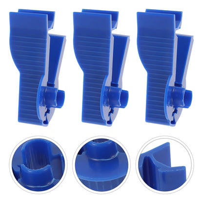 3 Pcs Permeable Pipe Clamp Peritoneal Clips Plastic Tube Dialysis Supplies Supply Medical