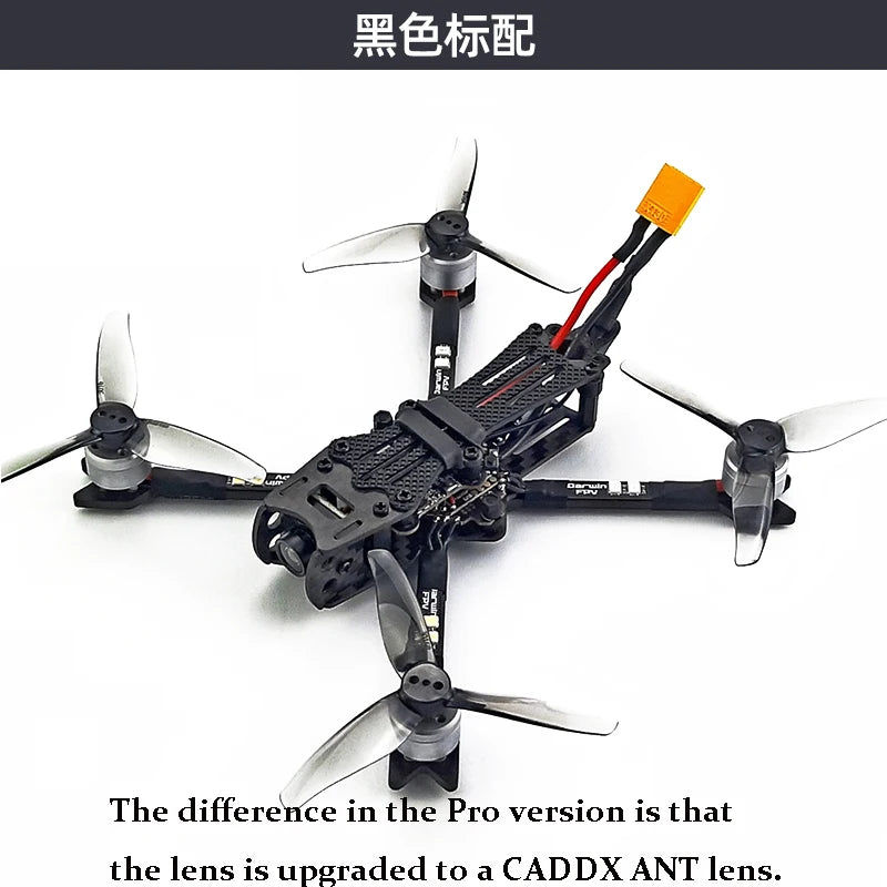 Darwin FPV Racing Drone RTF 3inch AIO F4 Dual Antenna 40CH 3K Carbon Fibre MOS 3X3 PNP T-PRO Set TX12 MKII Airplane Toy