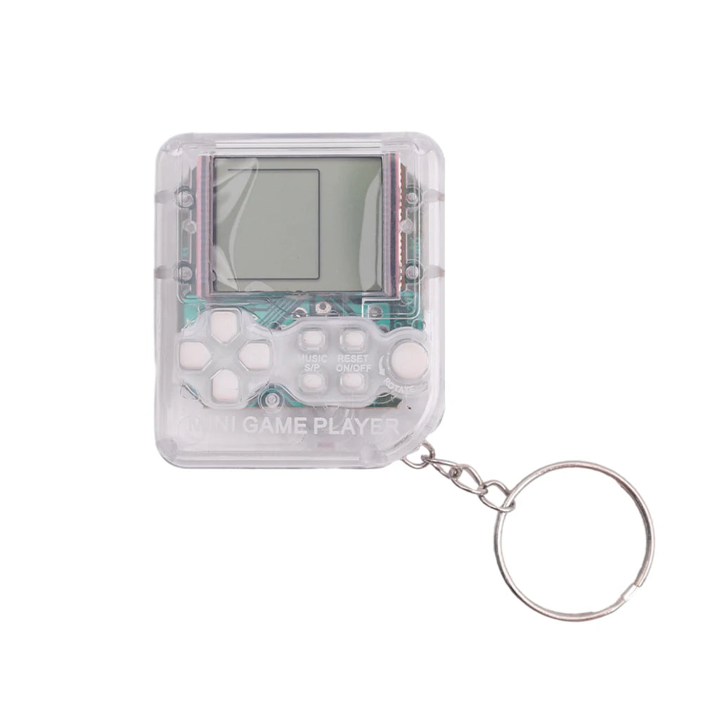 Pocket Mini Classic Game Machine Keychain Anti Lost Key Ring Children Handheld Retro Nostalgic Game Console Video Game Players