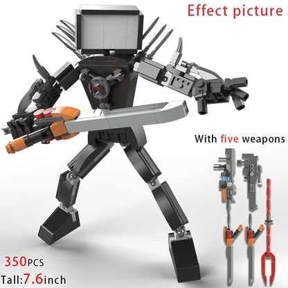 New Skibidi Toilet Weapon Titan TVMan Figure Building Block Toys For Boy Speakerman Bricks DIY Model Toy For Kid Adult Xmas Gift
