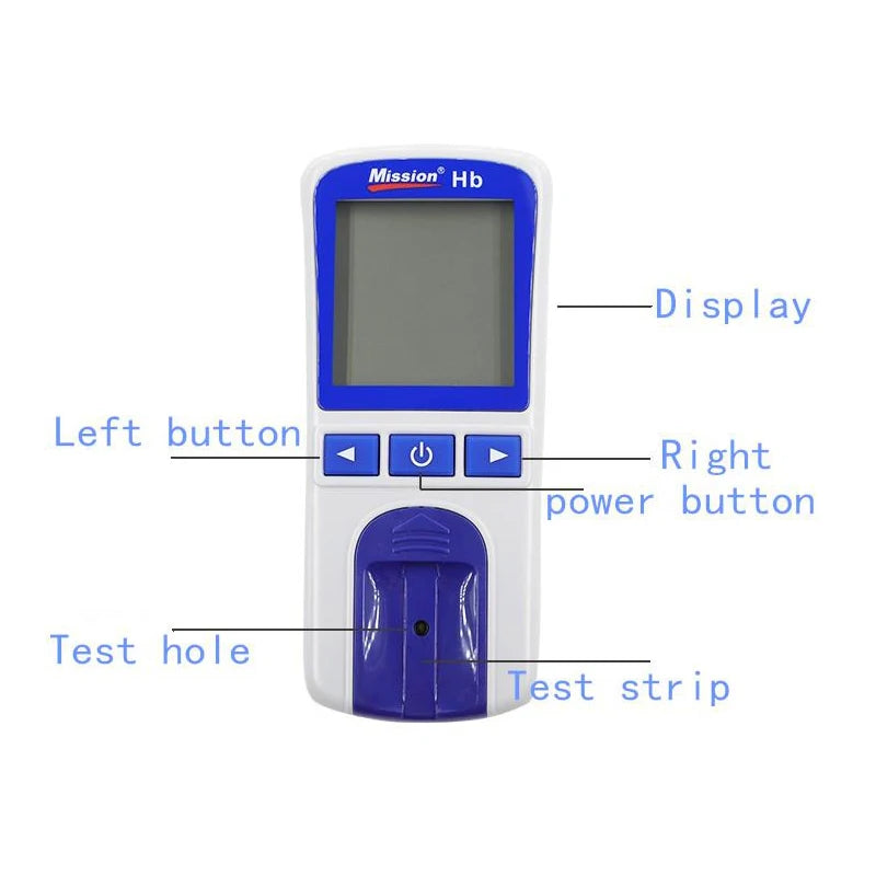 Hemoglobin Analysis Tester Meter Household Hb Analyzer Anemia Tester Strip With 50 Test Paper Home Medical Instrument
