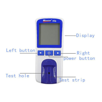 Hemoglobin Analysis Tester Meter Household Hb Analyzer Anemia Tester Strip With 50 Test Paper Home Medical Instrument