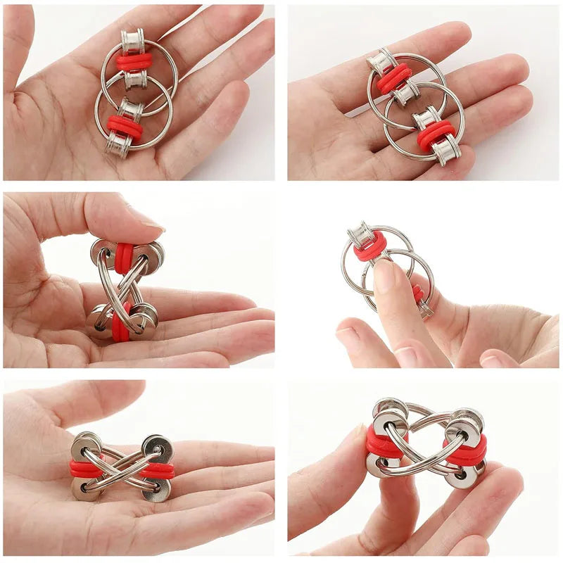 Flippy Bike Chain Fidget ADHD Stress Relief Toy Anxiety Reliever Adult Children Decompression Juguetes Sensorial Autismo