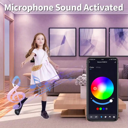 Tuya Smart Bluetooth RGB Dimmable Downlight Colorful Spot LED Lamp Recessed Round Light Smart Home Works With Alexa Google Home