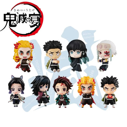 3-5cm Mystery Handicraft Blind Box Demon Slayer Figures Anime Corner Role Cute Anime Characters Fan Surprise Box Collection Gift