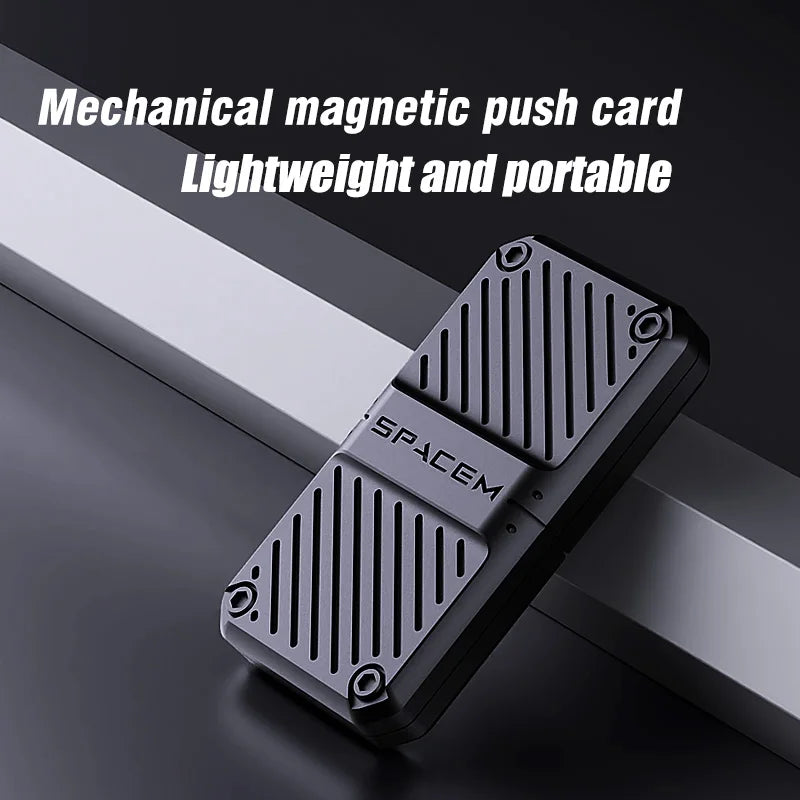 Machinery Magnetic Slider Push Fidget Toy Decompression Metal EDC Haptic Coin Fidget Spinner For Adults Stress Relief Gifts